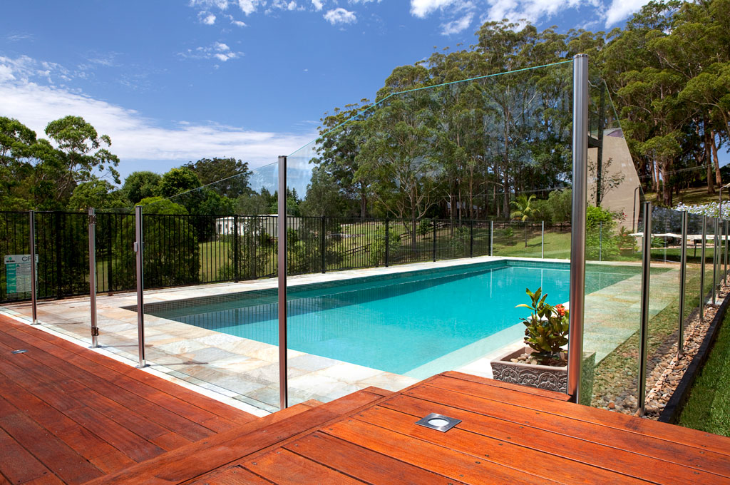 Pool fencing - partially framed